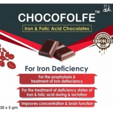  Trroy Life Sciences Chocofolfe Iron & Folic Acid Chocolates (30 x 5gm) 