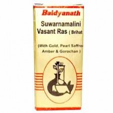 Baidyanath Suwarnamalini Vasant Ras 10 Tablets (With Gold & Pearl) 